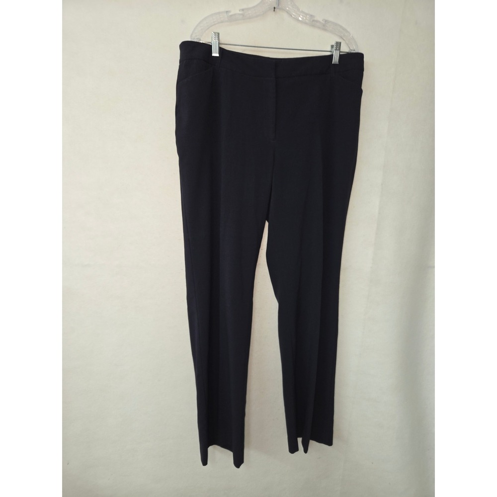 Apostrophe Vanessa Navy Blue Straight Leg Dress Pants Women 18 Workwear Trousers